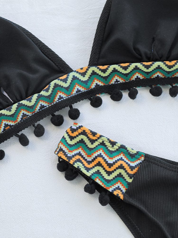 Bikini kąpielowe z ozdobnymi frędzlami