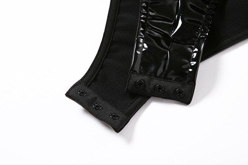 Body lateksowe z dekoltem w kształcie V