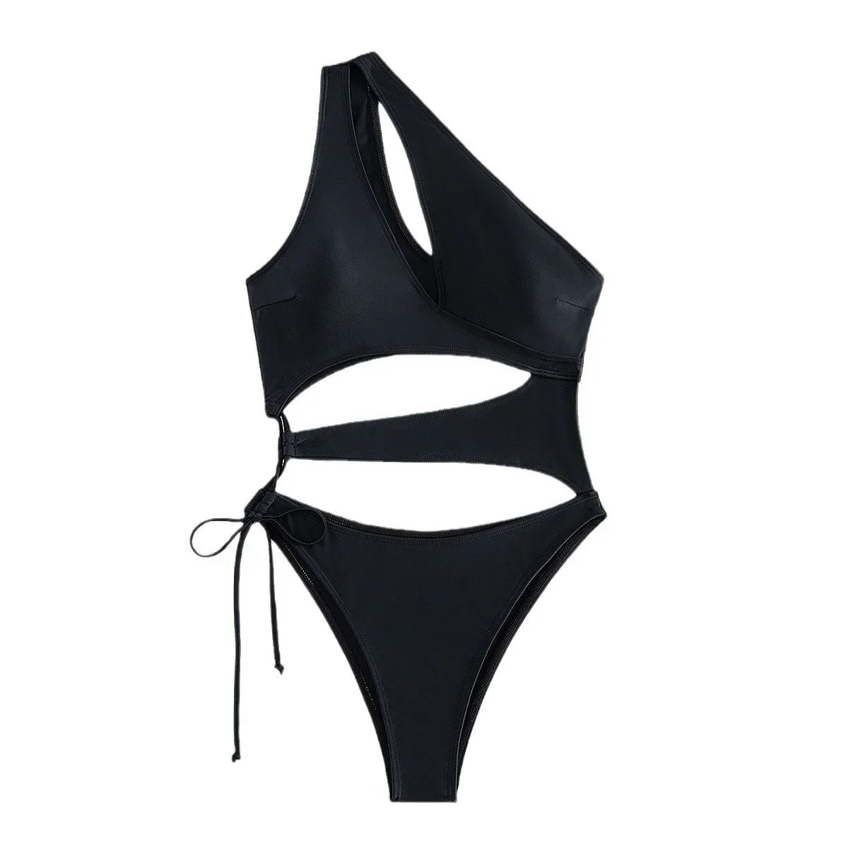 Monokini z wycięciami i wiązaniem na biodrze