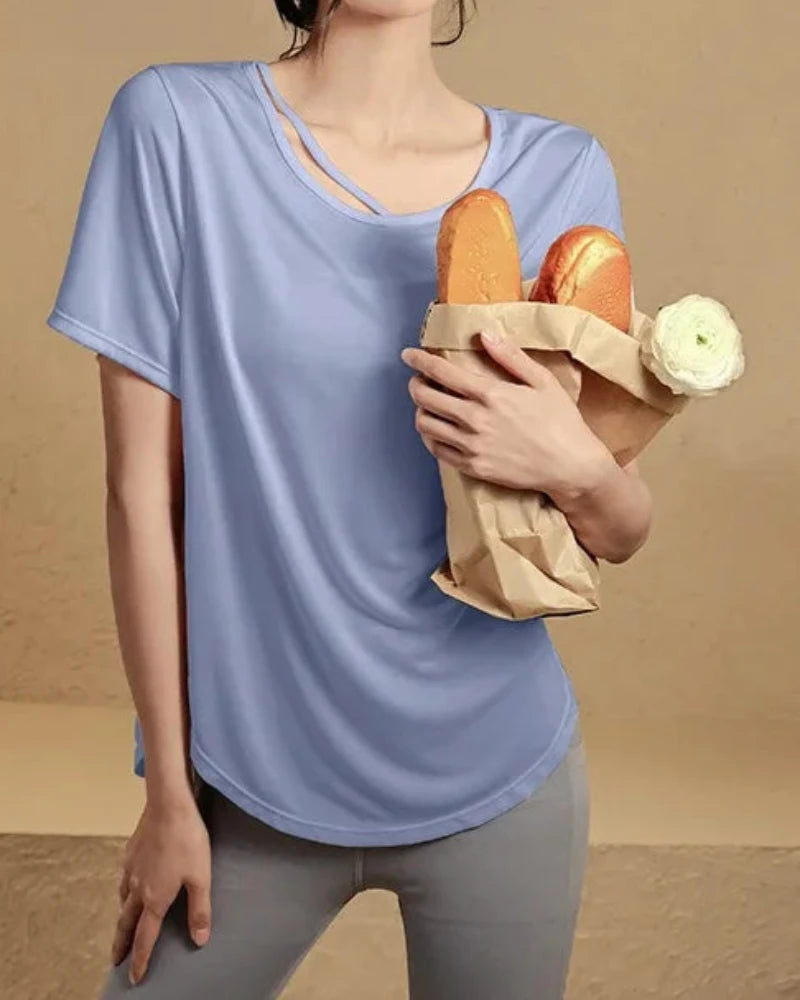 Luźny T-shirt sportowy
