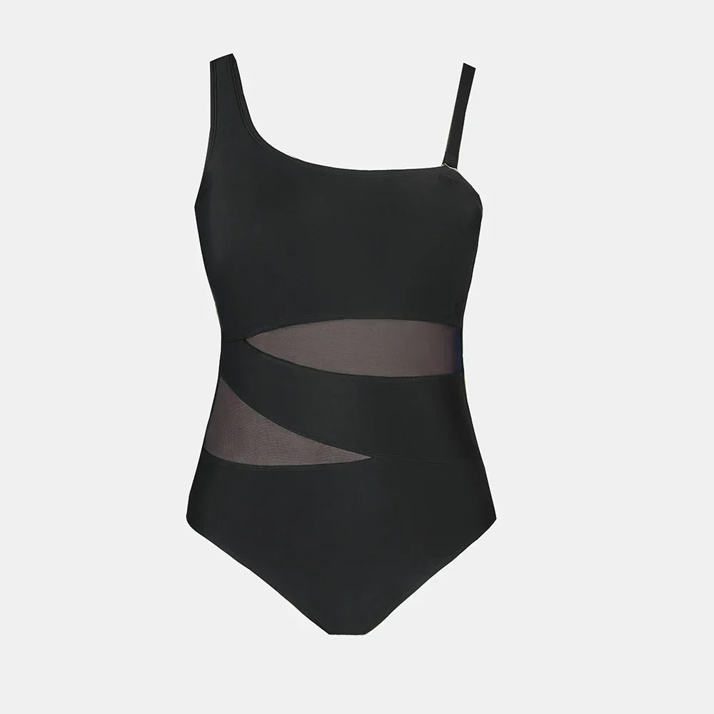 Strój kąpielowy plus size z asymetrycznym krojem