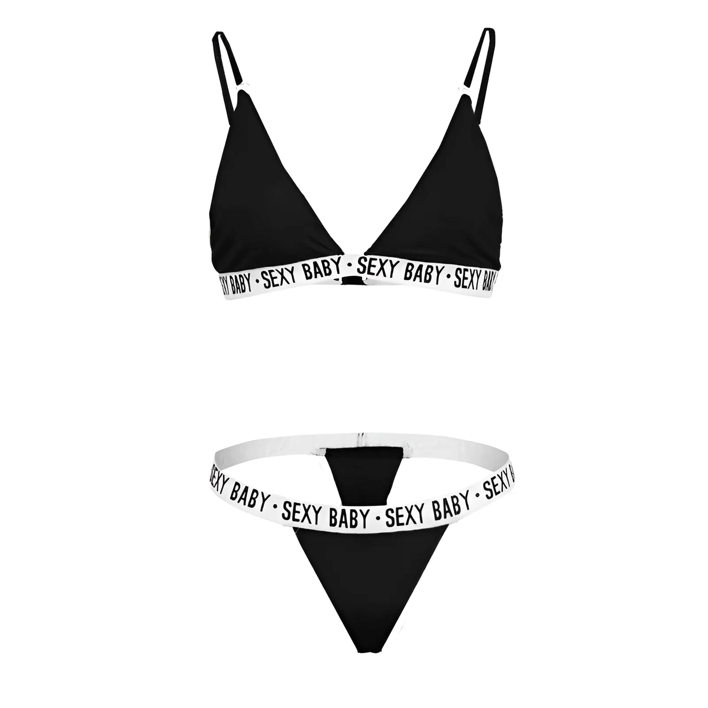 Komplet bielizny z napisami SEXY BABY