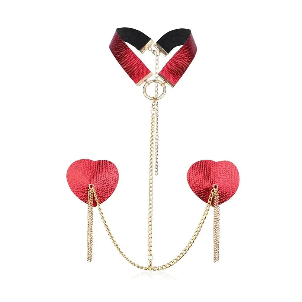 Choker z motywem serca