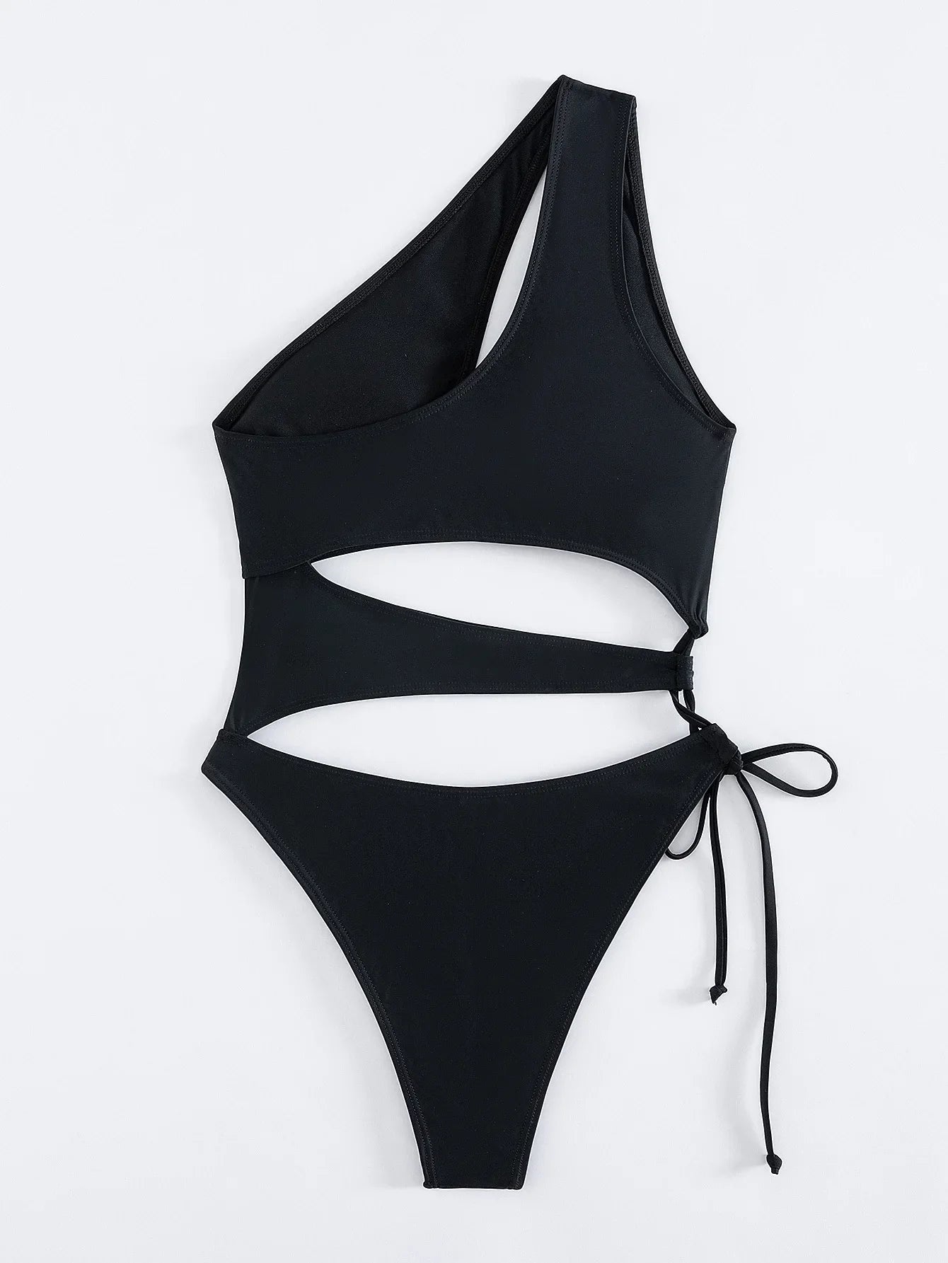 Monokini z wycięciami i wiązaniem na biodrze