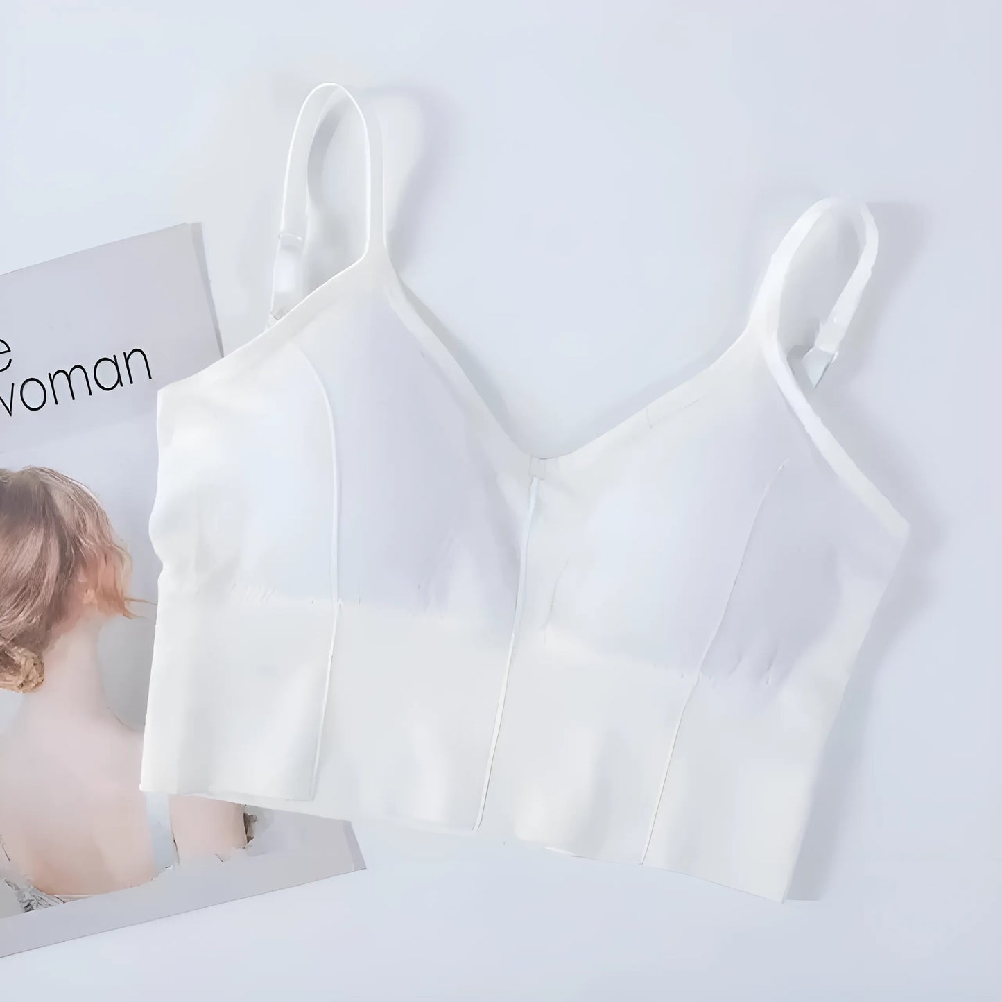 Biały Biustonosz bralette w formie topu