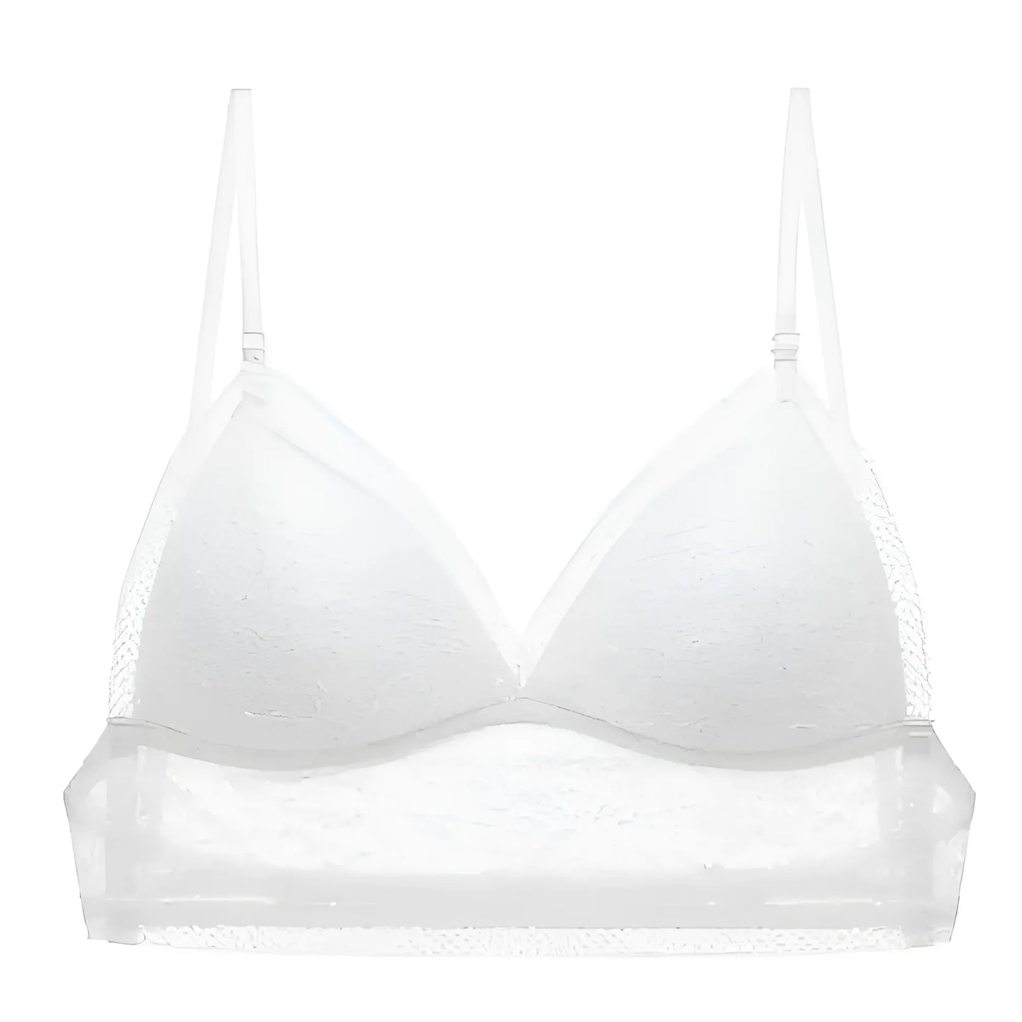 Biały Biustonosz bralette z obniżonym tyłem