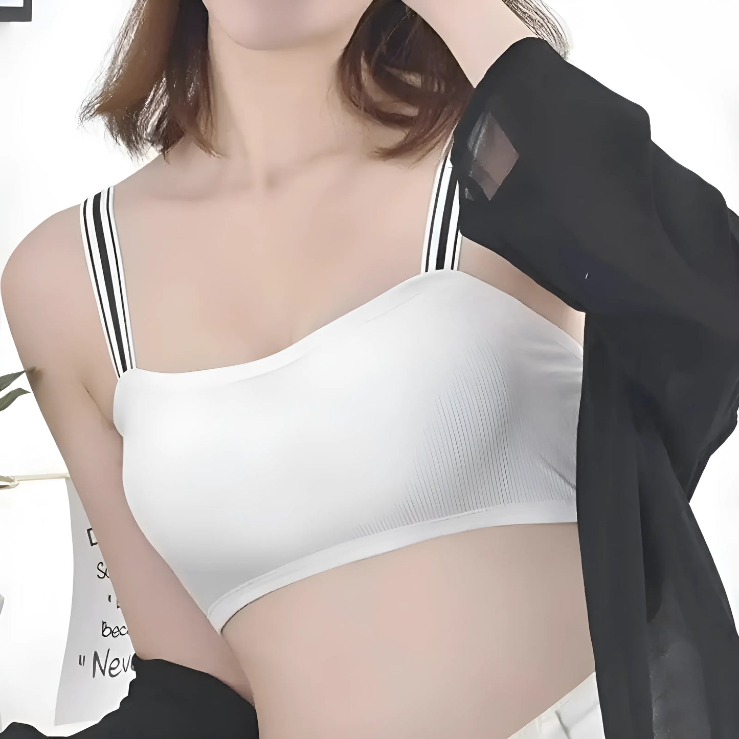 Biustonosz bandeau z ramiączkami
