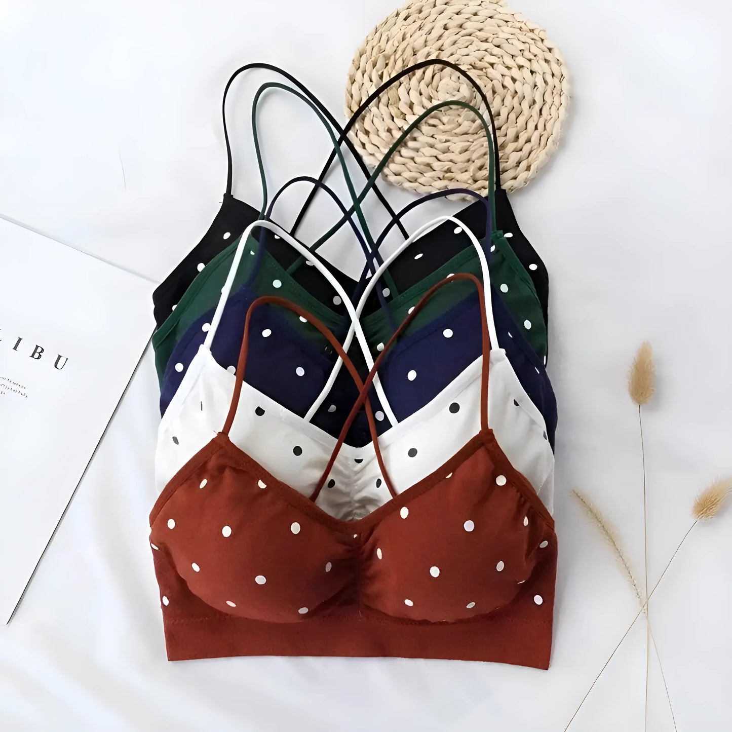 Biustonosz bralette w kropki