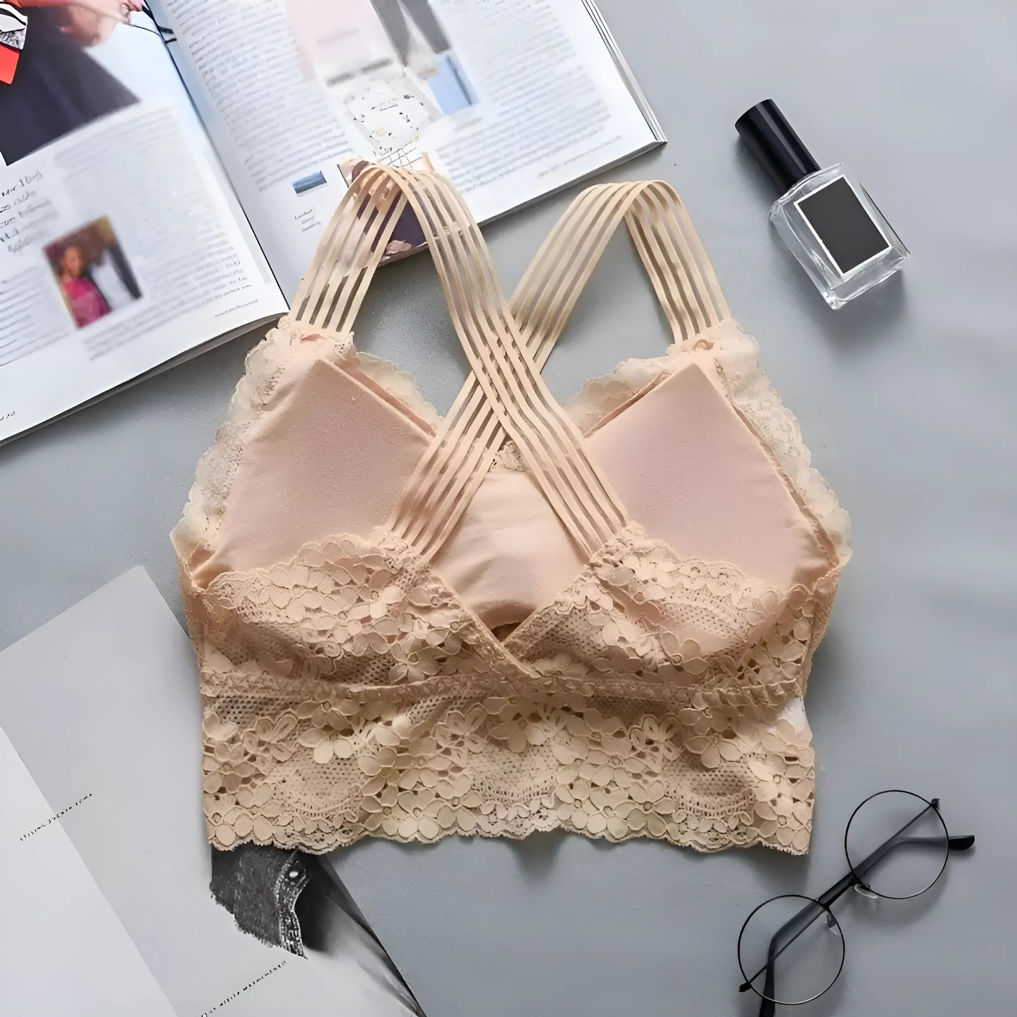 Biustonosz koronkowy bralette w formie topu