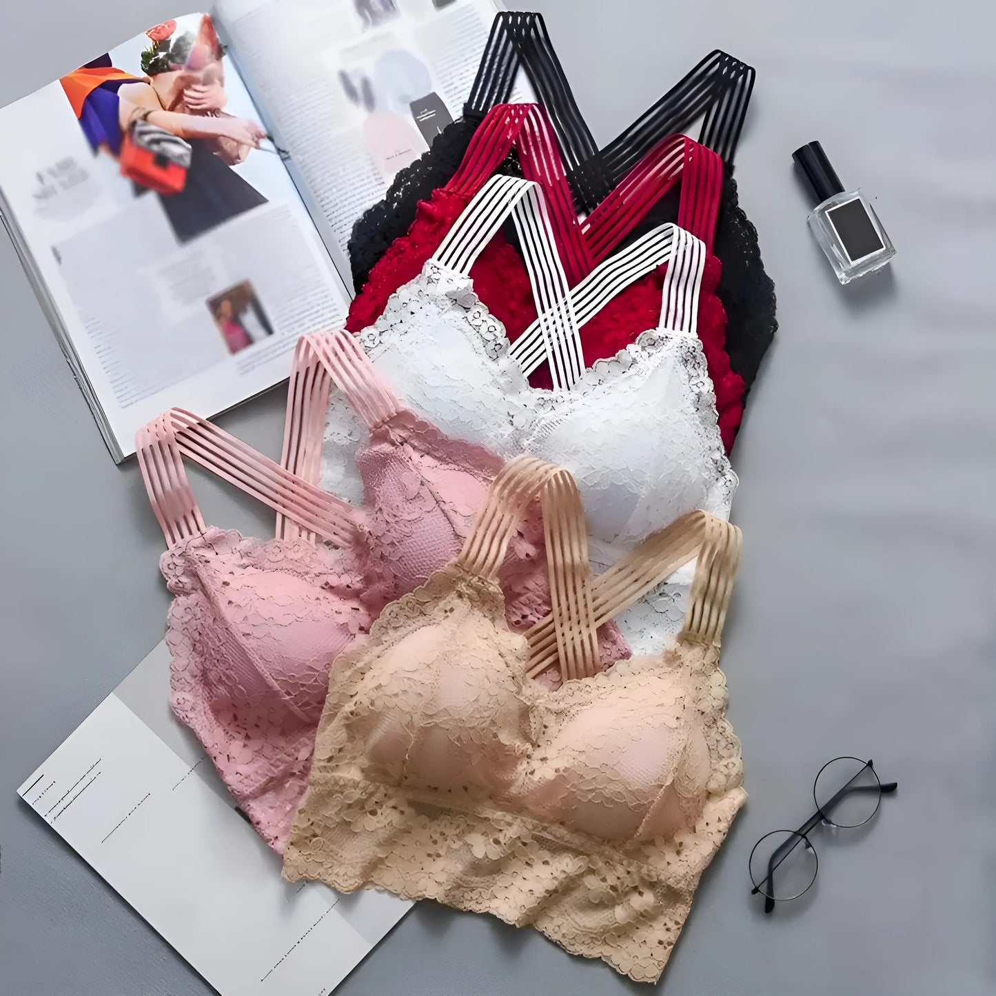 Biustonosz koronkowy bralette w formie topu