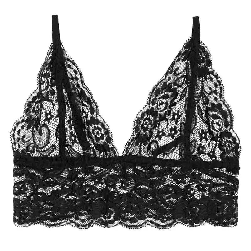 Biustonosz koronkowy bralette z niskim dołem