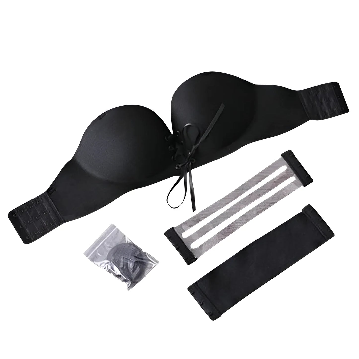 Biustonosz push-up z ściągaczem i zdejmowanymi ramiączkami