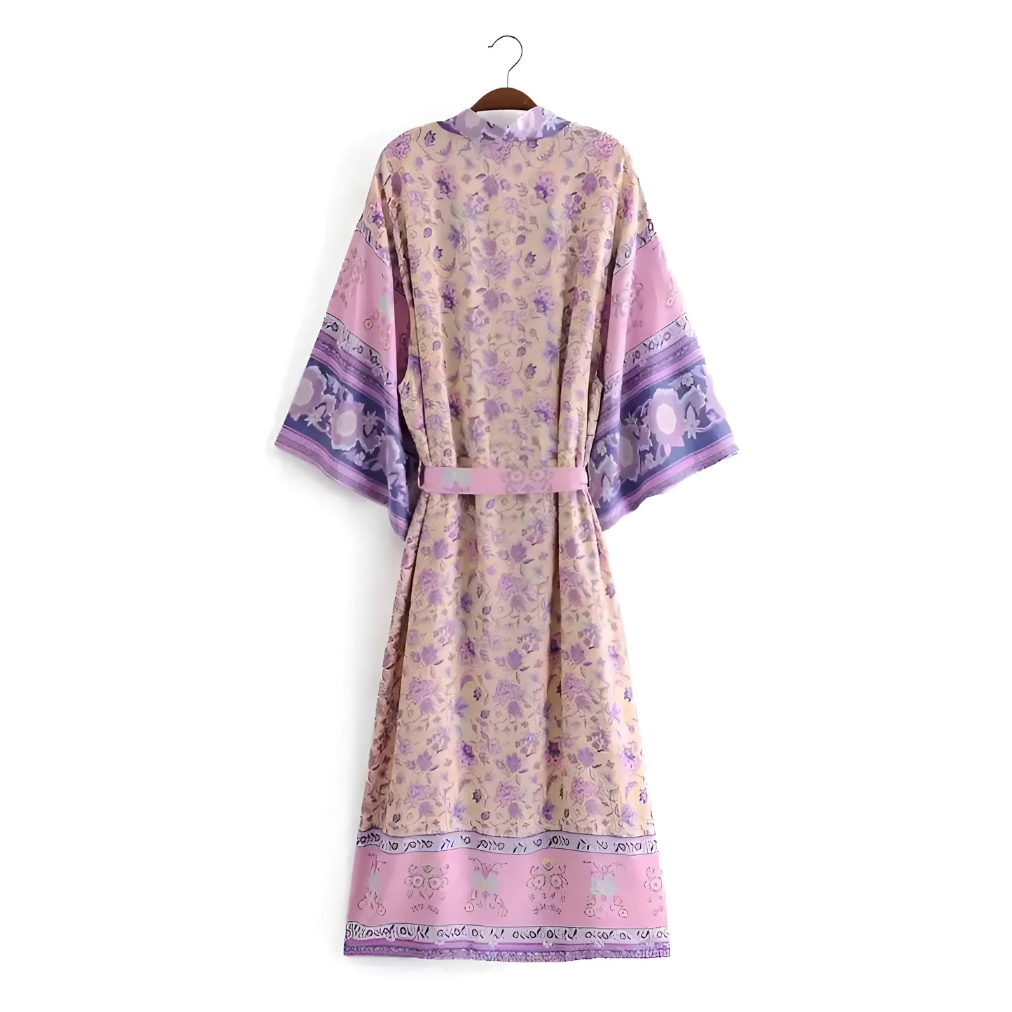 Długie kimono plażowe w stylu boho