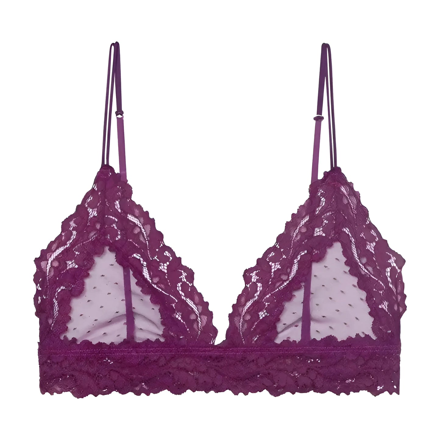 Fioletowy Koronkowy biustonosz bralette