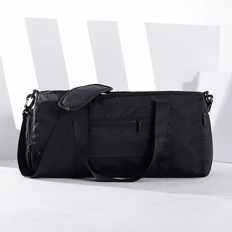 Jednokolorowa klasyczna torba sportowa - Czarny / Uniwersalny