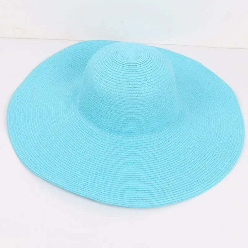 Klasyczny kapelusz plażowy - Jasnoniebieski / Uniwersalny
