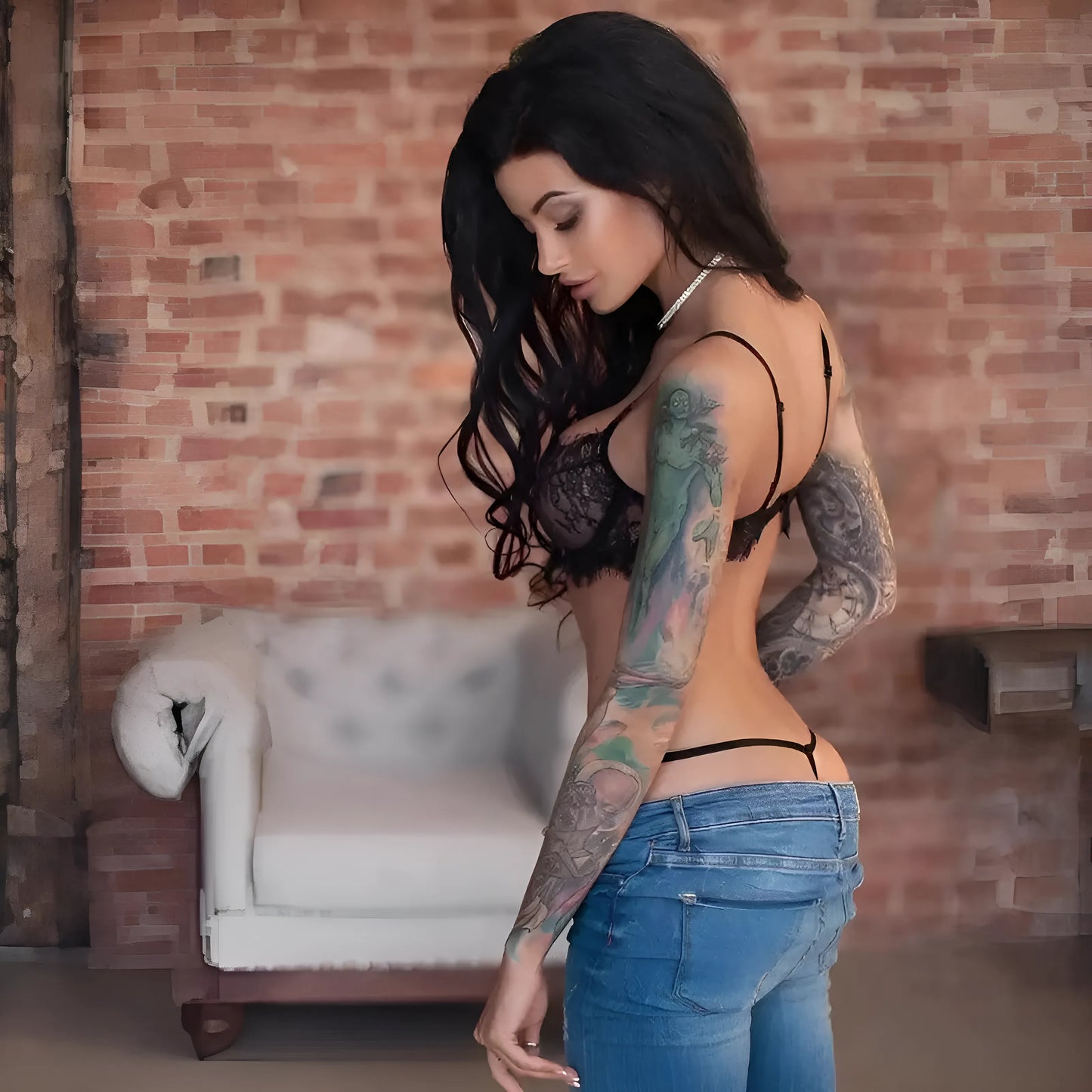 Komplet delikatnej bielizny koronkowej