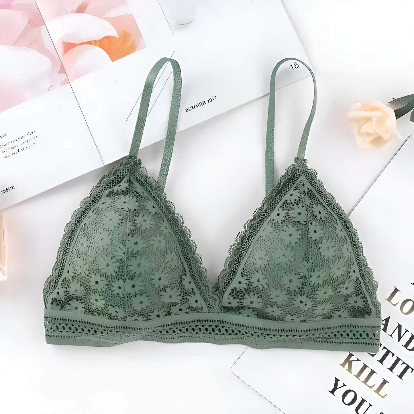 Koronkowy biustonosz bralette