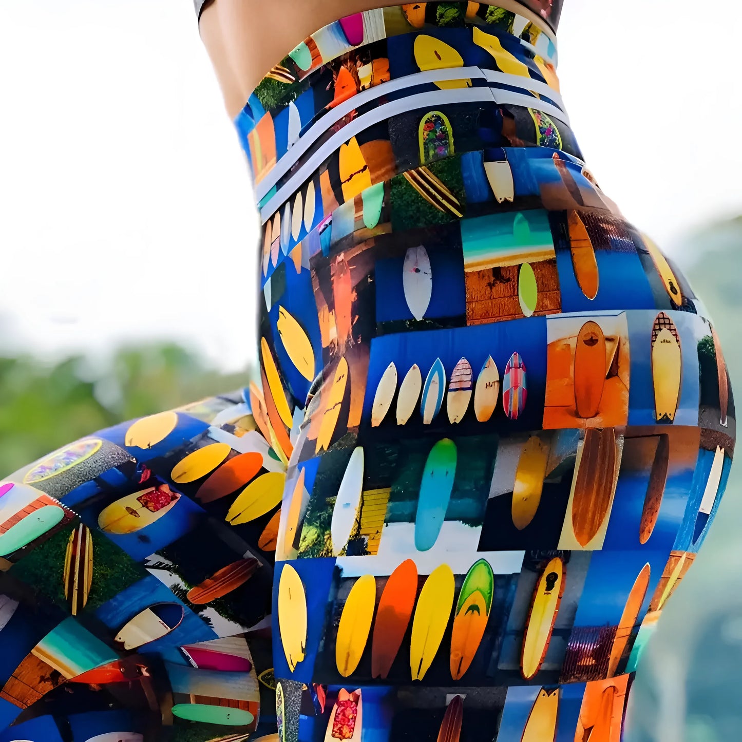 Legginsy sportowe w kolorowe wzory