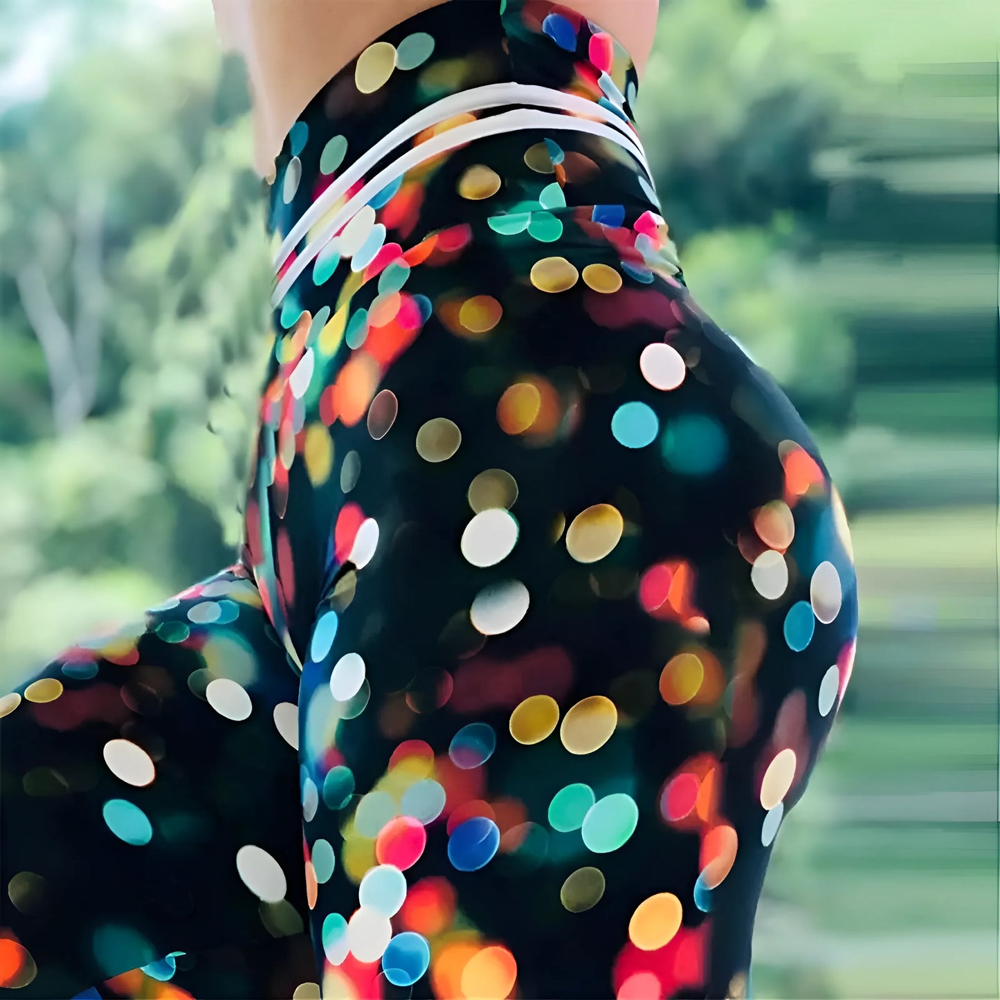 Legginsy sportowe w kolorowe wzory