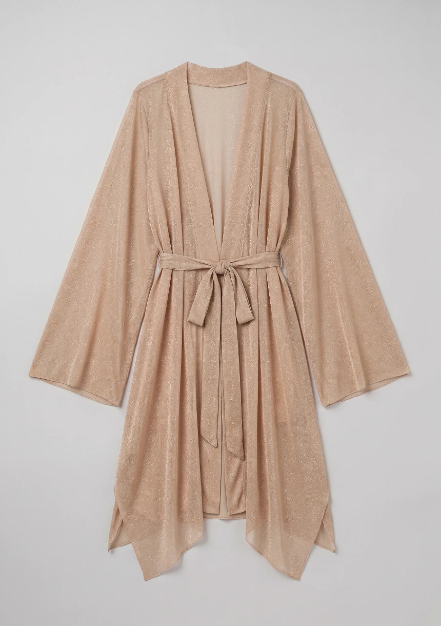 Błyszczące kimono plażowe