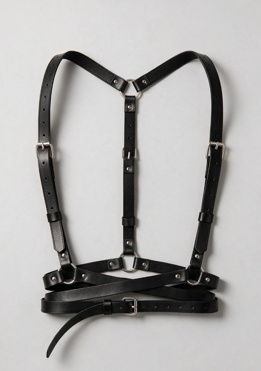 Harness z paskami w talii