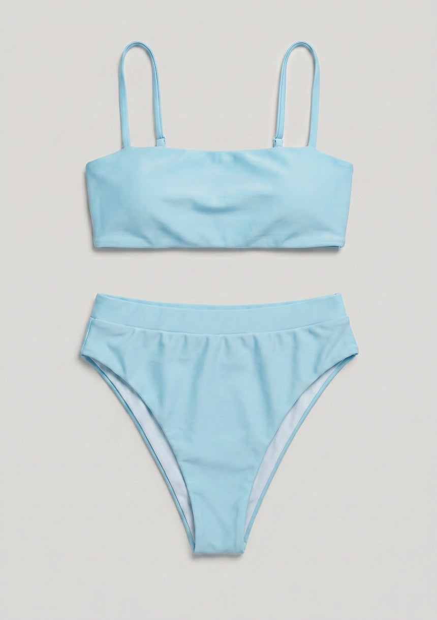 Dwuczęściowy strój kąpielowy bikini z wysokim stanem
