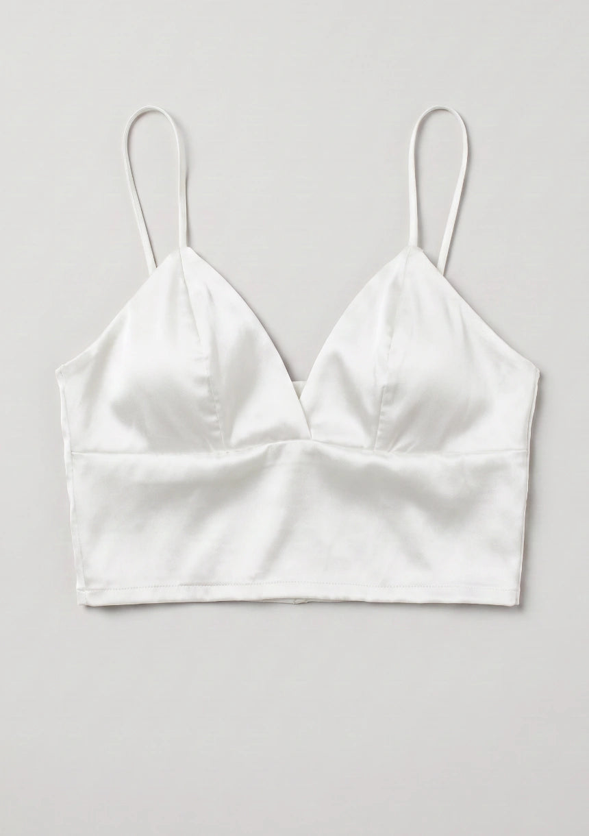 Satynowy biustonosz bralette