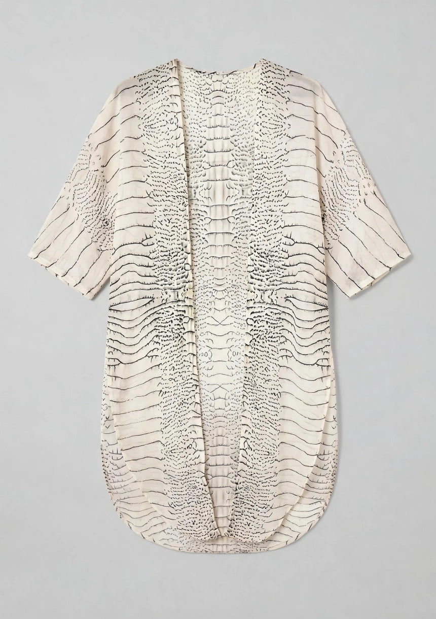 Kimono plażowe w zwierzęcy wzór