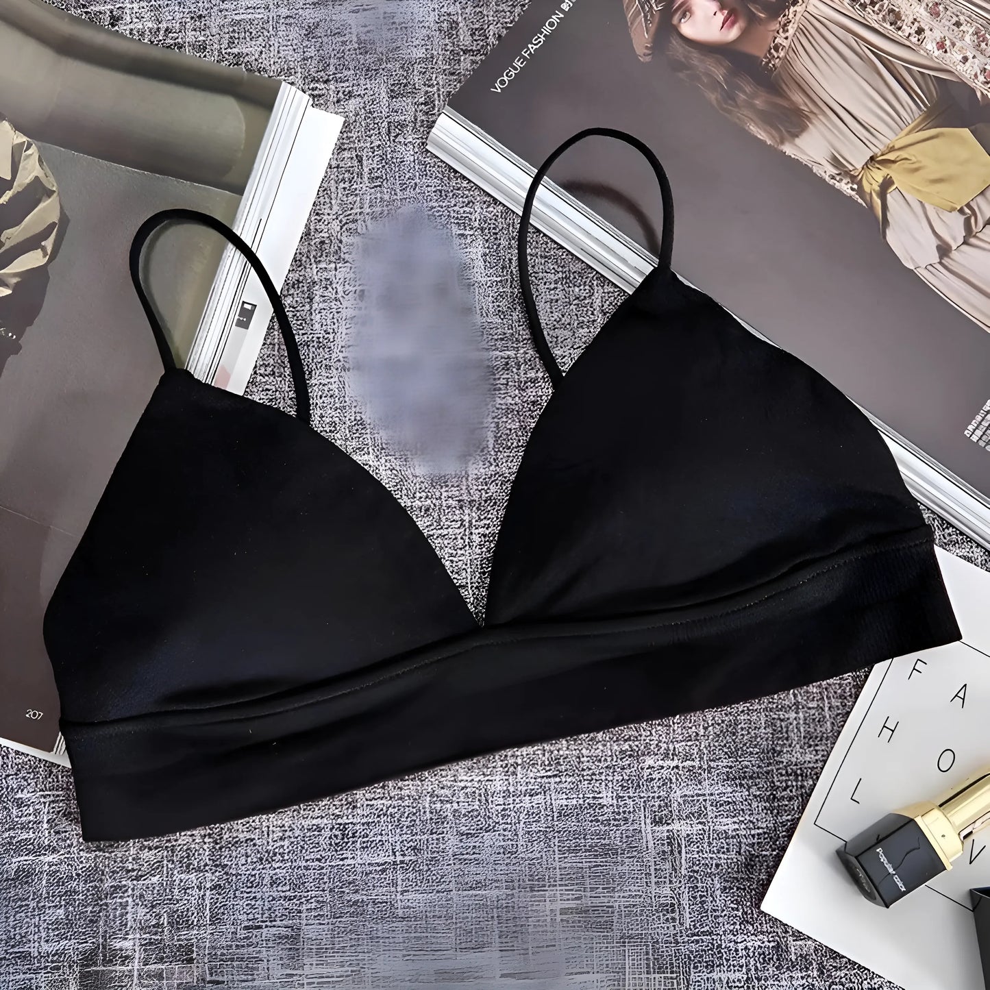 Miękki biustonosz bralette na cienkich ramiączkach