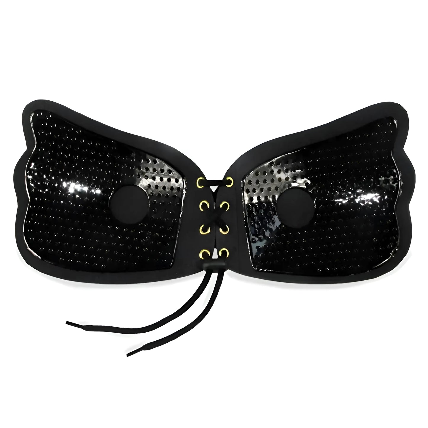 Motylkowy biustonosz samonośny ze ściągaczem