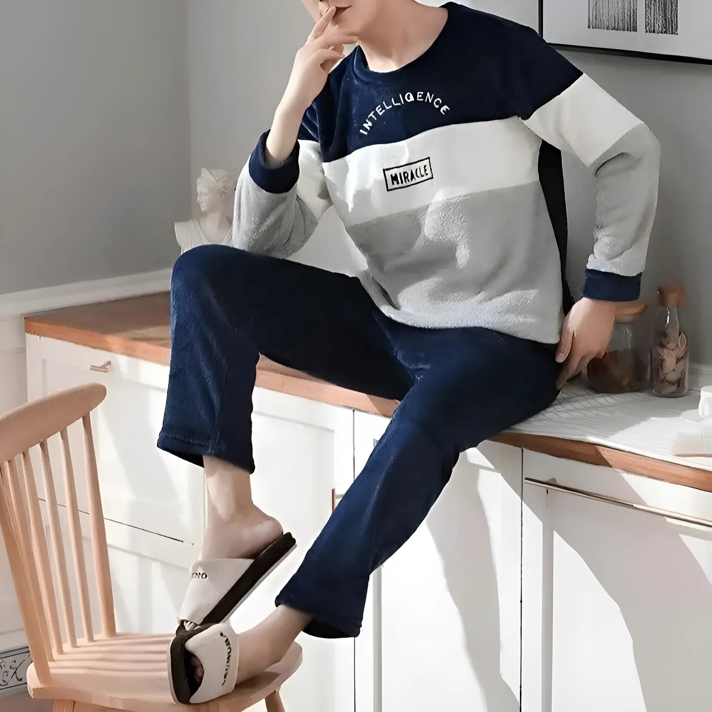 Piżama męska w pasy