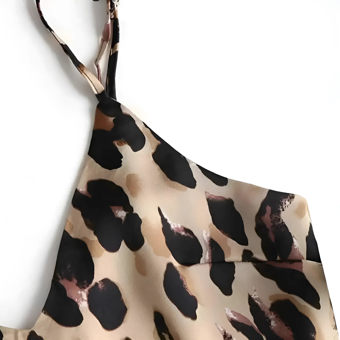 Piżama z koszulką i szortami w panterkę