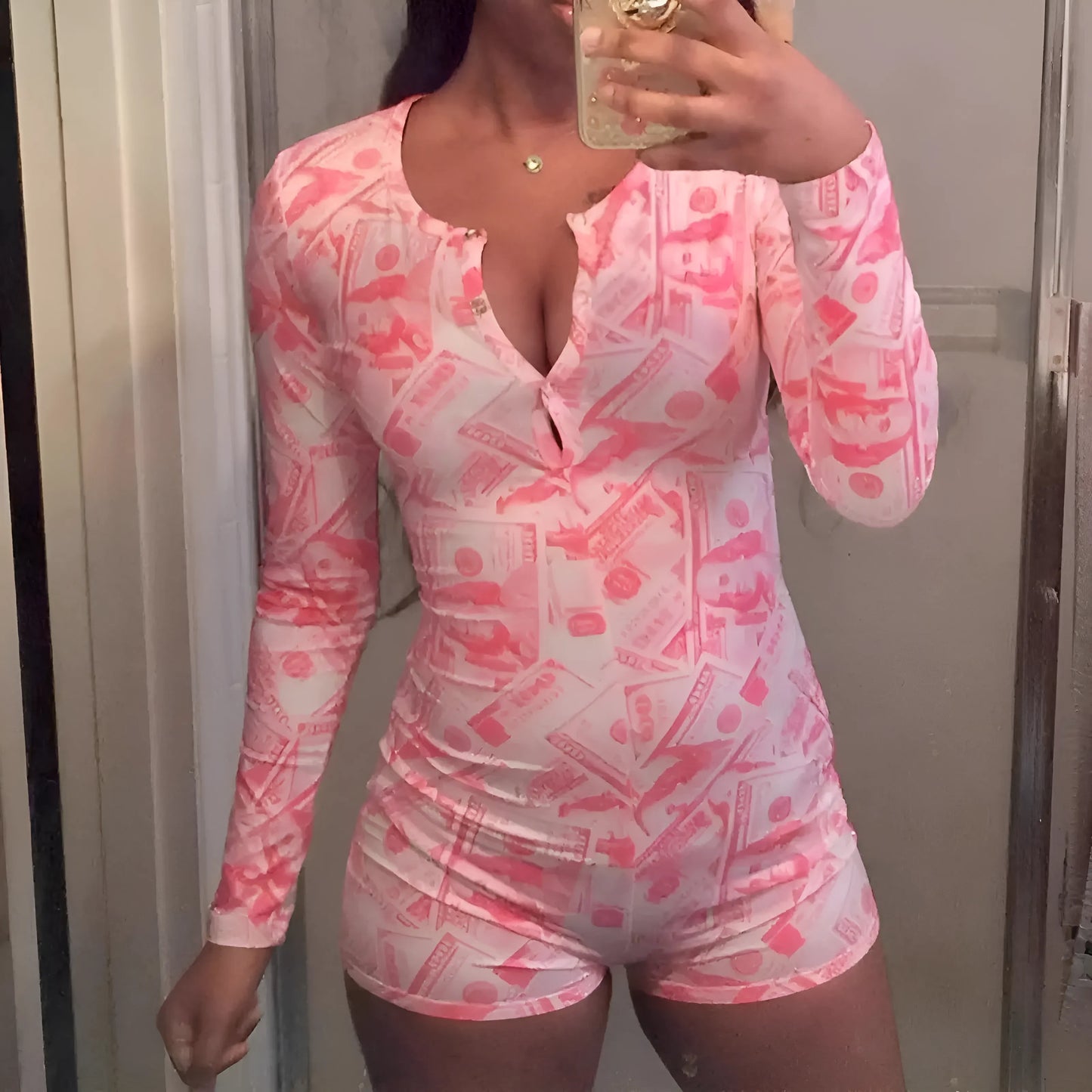 Romper damski w banknoty