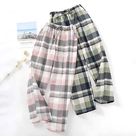 Spodnie do spania w kratę