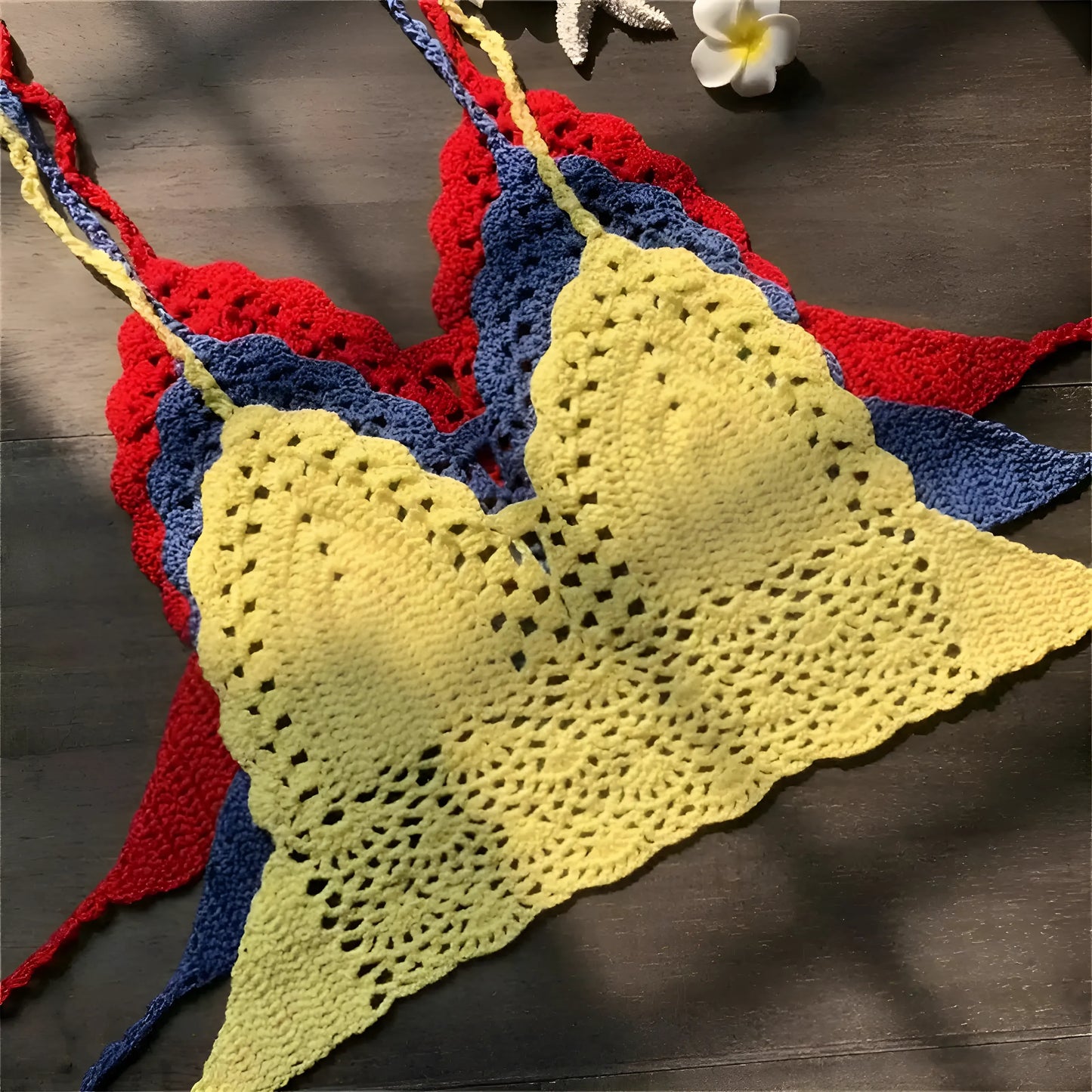 Szydełkowy biustonosz bralette