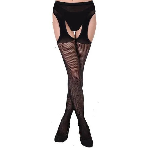 Pończochy kabaretki z pasem