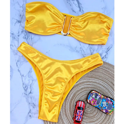 Bikini bez ramiączek z regulowanymi gąbeczkami