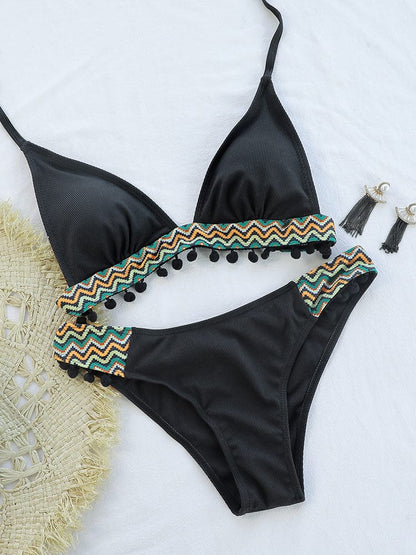 Bikini kąpielowe z ozdobnymi frędzlami