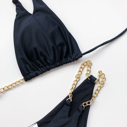 Bikini plażowe z ramiączkami na łańcuszkach