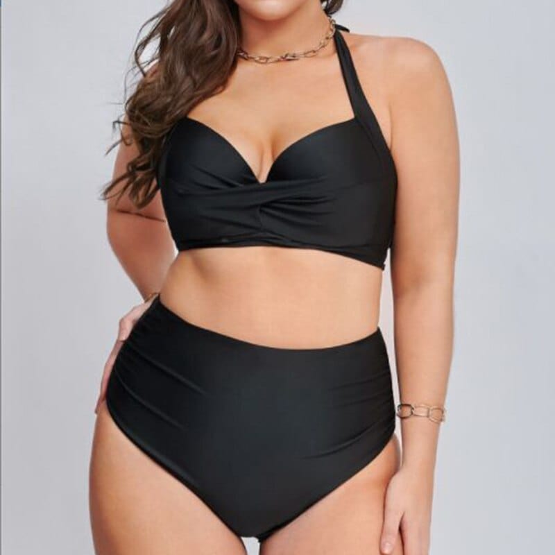 Czarne bikini plus size