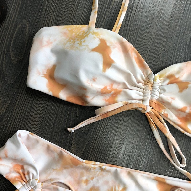 Dwuczęściowy strój kąpielowy z regulowanymi ramiączkami