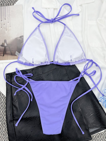 Dwuczęściowe bikini z wiązaniem