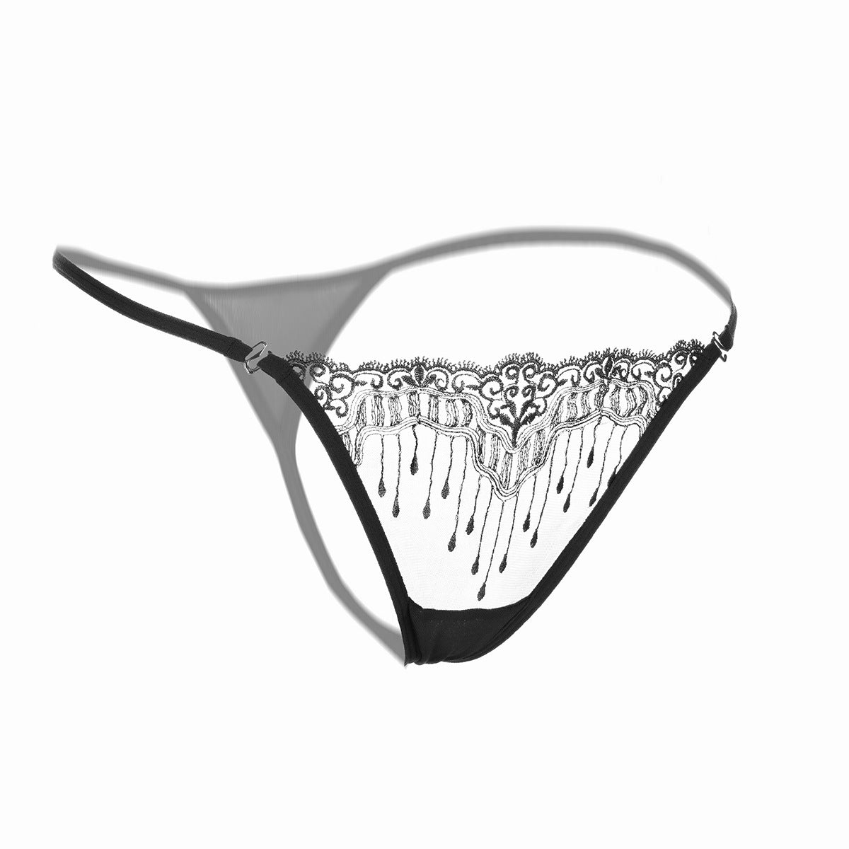 Siateczkowe stringi zapinane na biodrach