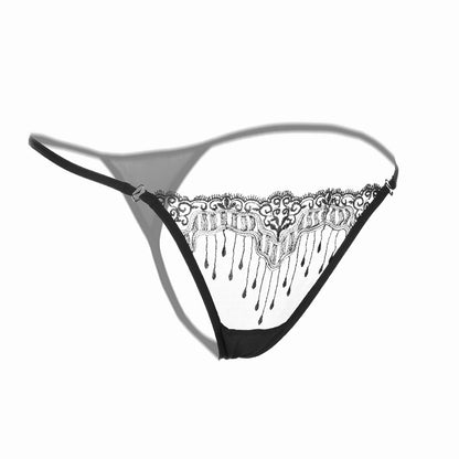 Siateczkowe stringi zapinane na biodrach