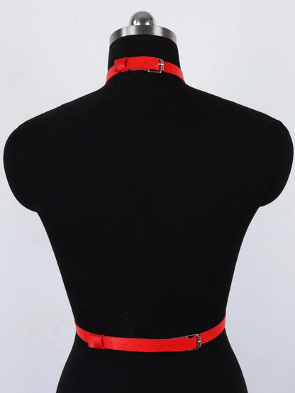 Harness na biust z chokerem