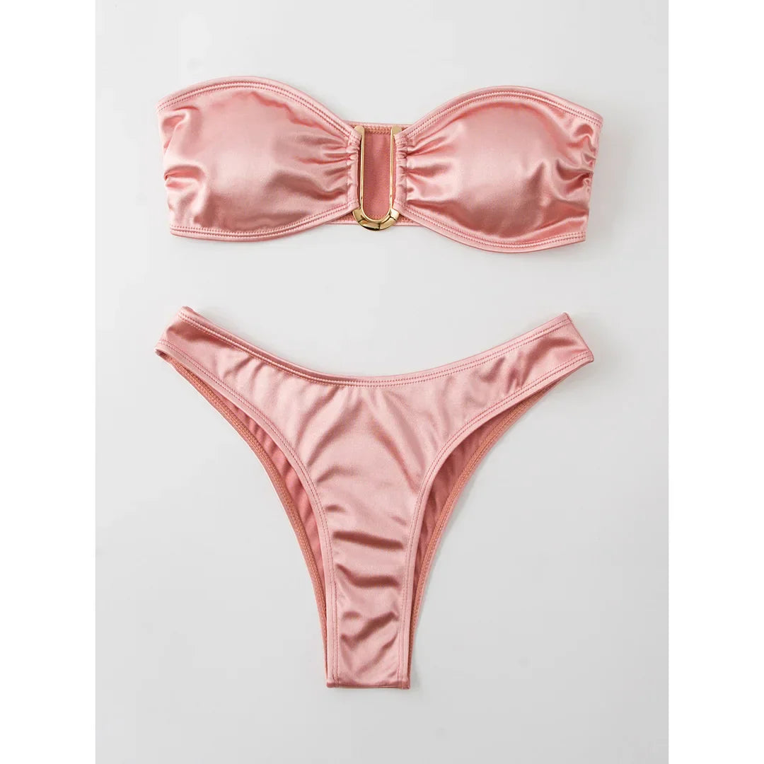Bikini bez ramiączek z regulowanymi gąbeczkami