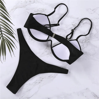 Bikini push-up z regulowanymi ramiączkami