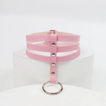 Choker harness z regulowanymi paskami