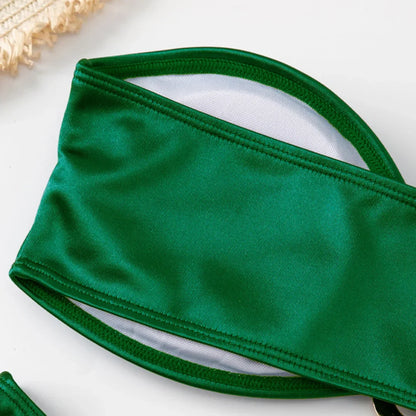 Bikini bez ramiączek z regulowanymi gąbeczkami